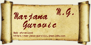 Marjana Gurović vizit kartica
